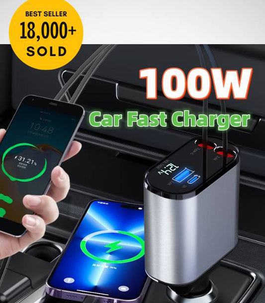 FAST Car Phone Charger Lighter USB And TYPE-C Adapter